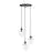 Emibig Pendel Lampe Astral Stål Svart | Egnet for 3x E14 - Max 10W