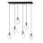 Emibig Pendel Lampe Astral Stål Svart | Egnet for 6x E14 - Max 10W