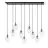 Emibig Pendel Lampe Astral Stål Svart | Egnet for 9x E14 - Max 10W
