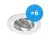 Fordelspakning 6x Noxion Innfelt Spot Logic MR16 Vippbar Aluminium | Utskjæring 80mm - GU10 sokkel