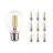 Fordelspakning 10x Noxion Lucent LED E27 Pære filament klar 4.5W 470lm - 822-827 Dim To Warm | dimbar - erstatter 40W