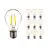 Fordelspakning 10x Noxion Lucent LED E27 Pære filament klar 8.5W 1055lm - 827 ekstra varm hvit | dimbar - erstatter 75W