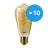 Fordelspakning 10x Philips MASTER Value LED Pære E27 Edison Filament Gull 4W 250lm - 818 Ekstra Varm Hvit | Dimbar - Erstatter 25W