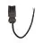 Noxion GST - Kompatibel Strømforsyningskabel Svart - Male + Åpne ender - 0,3m - 2 pole 0,75mm2