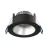 Noxion LED Spot Ares Dyp ring Svart 6W 540lm 927-940 3CCT - med Inner Sirkel Sølv | Utskjæring 68mm