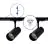 Bright Choice Komplet set 1-Fase Rail 1 Meter Svart | incl. 2x Spot + GU10 2700K 3W Dimbar + Endestykke, Strömkontakt