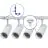 Bright Choice Komplet set 1-Fase Rail L 1 x 1,5 Meter Hvit | incl. 4x Spot + GU10 2700K 3W Dimbar + Endestykke, Strömkontakt og L -Koblingsstykke