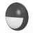 Noxion LED Vegg - Taklampe Pro V2 12/16/20W 2400lm - 830-840-865 CCT | 325mm - IP65 - Bevegelses- og Lyssensor + Øyelokk Sirkel Svart