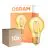 Fordelspakning 10x Osram Vintage 1906 LED E27 Pære filament gull 6.5W 725lm - 824 ekstra varm hvit | erstatter 60W