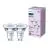 Fordelspakning 2x Philips LED Spot GU10 PAR16 5W 355lm 36D - 827 Ekstra Varm Hvit