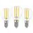 Fordelspakning 3x Eglo LED Ball E14 Filament Klar 21W 806lm - 827 Ekstra Varm Hvit | Erstatter 60W