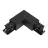 3 Phase corner connector 90D V earth extern - svart