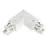 3 Phase corner connector 90D V earth intern - hvit