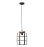 Brilliant Gwen Pendel Lampe Metall Tre Svart | 250mm - Egnet for 1x E27