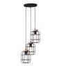 Brilliant Gwen Pendel Lampe Metall Tre Svart | 420mm - Egnet for 3x E27