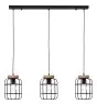 Brilliant Gwen Pendel Lampe Metall Tre Svart | Egnet for 3x E27