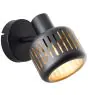 Brilliant Tyas Veggbelysning Aluminium Metall Svart Gull | Egnet for 1x E14