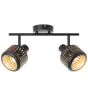 Brilliant Tyas Taklampe Aluminium Metall Svart Gull | Egnet for 2x E14