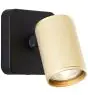 Brilliant Marty Veggbelysning Aluminium Sandete Svart Gull 5W 350lm - 830 Varm Hvit | Inkl. 1x GU10