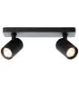 Brilliant Marty Taklampe Aluminium Sandete Svart 10W 700lm - 830 Varm Hvit | Inkl. 2x GU10