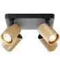 Brilliant Marty Taklampe Aluminium Sandete Svart Gull 20W 1400lm - 830 Varm Hvit | Inkl. 4x GU10