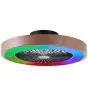 Brilliant Slimline Ventilator Plast Metall Beige Svart 36W 4700lm - 830-865 CCT+RGB | 490mm - Fjernkontroll Dimbar