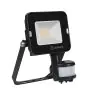 Ledvance LED flomlys Kompakt svart 10W 1000lm 100D - 840 kald hvit | IP65 - symmetrisk - Bevegelses- og lyssensor