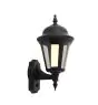 Ansell LED Veggbelysning Latina Lantern svart - Egnet til E27 Opptil 42W | IP65 - Bevegelses- og lyssensor