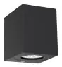 Nordlux Canto Kubi 2 Veggbelysning Aluminium og Glass Svart Up & Down - 10.6W 500lm - 830 Varm Hvit | IP44