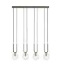 Emibig Pendel Lampe Glam Stål Svart | Egnet for 4x E14 - Max 10W