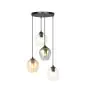 Emibig Pendel Lampe Istar Stål Svart | Egnet for 4x E27 - Max 10W