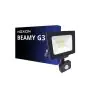 Noxion LED Flomlys Beamy G3.1 Svart 30W 3300lm 110D - 840 Kald Hvit | IP44 - Bevegelses- og Lyssensor - Symmetrisk 