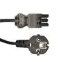 Noxion GST-Kompatibel Strømforsyningskabel - Female + Schuko Europlug - Svart 5m - 3 pole 0.75mm2