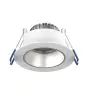 Noxion LED Spot Ares Dyp Hvit 6W 540lm 927-940 3CCT - med Inner Sirkel Sølv | Utskjæring 68mm