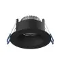 Noxion LED Spot Ares Dyp ring Svart 6W 540lm 927-940 3CCT - med Inner Sirkel Svart | Utskjæring 68mm