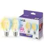 Dobbeltpakke 2x WiZ Smart LED E27 Pære Filament 7W 806lm | Beste Fargegjengivelse - Dimbar - Erstatter 60W