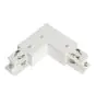 3 Phase corner connector 90D V earth intern - hvit