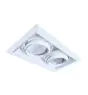 Noxion Innfelt Spot Trimless Pro 2x AR111 Vippbar Hvit | Utskjæring 314x164mm - G53 sokkel