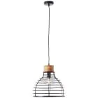 Brilliant Avia Pendel Lampe Metall Tre Svart | 350mm - Egnet for 1x E27