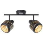 Brilliant Tyas Taklampe Aluminium Metall Svart Gull | Egnet for 2x E14