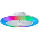 Brilliant Salerno Ventilator Plast Metall Hvit 36W 4700lm - 830-865 CCT+RGB | 485mm - Fjernkontroll Dimbar