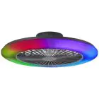 Brilliant Salerno Ventilator Plast Svart 54W 6800lm - 830-865 CCT+RGB | 577mm - Fjernkontroll Dimbar