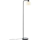 Brilliant Stående Lampe Casto Glass Metall Svart Beige | Egnet for 1x E27