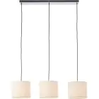 Brilliant Teddy Pendel Lampe Metall Tekstil Beige | Egnet for 3x E27