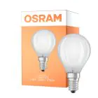 Osram Classic LED E14 Ball Filament Matt 2.8W 250lm - 827 Ekstra Varm Hvit | Dimbar - Erstatter 25W