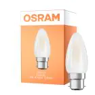 Osram LED B22D Mignon filament matt 4W 470lm - 827 ekstra varm hvit | erstatter 40W