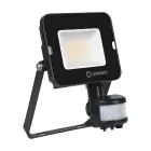 Ledvance LED flomlys Kompakt svart 20W 2000lm 100D - 840 kald hvit | IP65 - symmetrisk - Bevegelses- og lyssensor