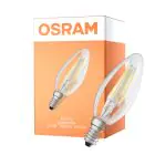 Osram LED Superstar Classic E14 Mignon Filament Klar 2.2W 300lm - 927 Ekstra Varm Hvit | Dimbar -  Erstatter 25W