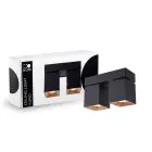 D'Lite Taklampe Kubo Svart Vippbar og Dreibar | IP20 - Egnet for 2x GU10