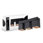 D'Lite Taklampe Kubo Svart Vippbar og Dreibar | IP20 - Egnet for 3x GU10
